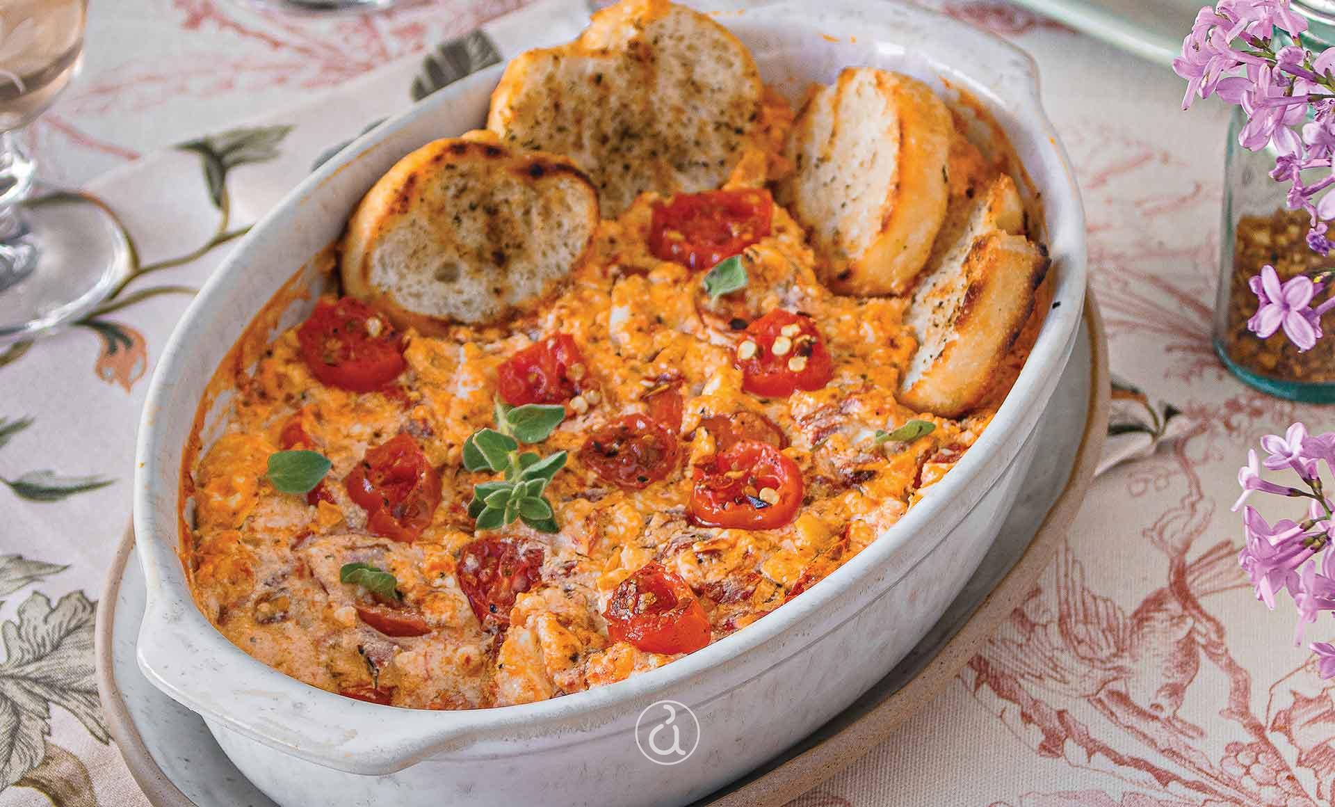 ROTD: Feta Bake with Tomatoes and Peppers