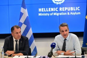 Greek PM Mitsotakis Visits Migration Ministry Ahead of European Council Meeting