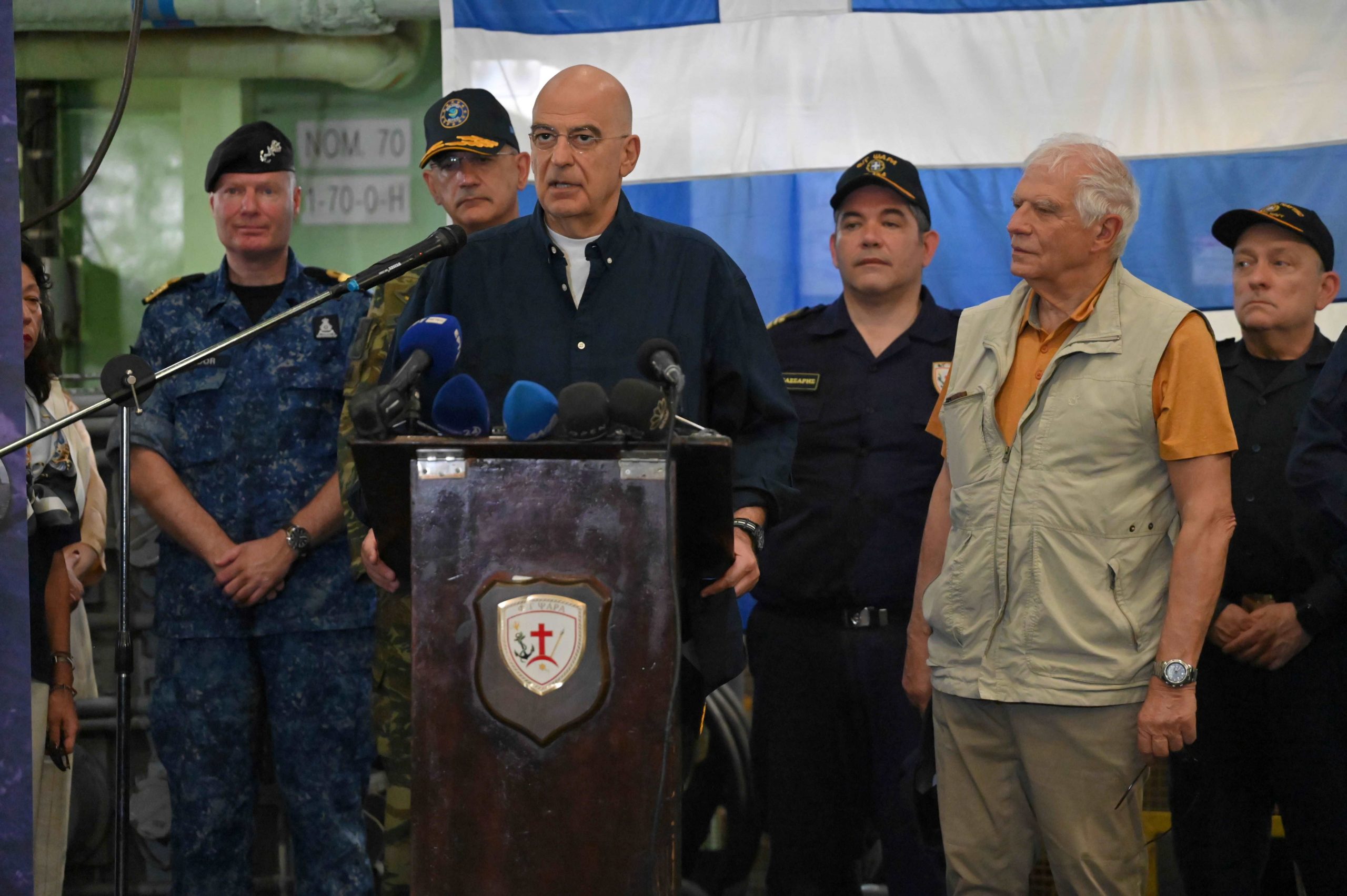 EU Foreign Policy Chief Borrell, DM Dendias Visit HN Frigate Psara in Djibouti