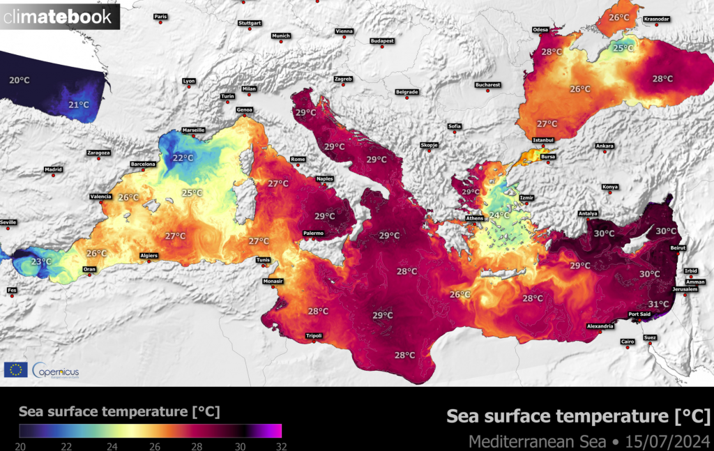 Meltemi Keeping Aegean Sea Surface Temps Close to Normal