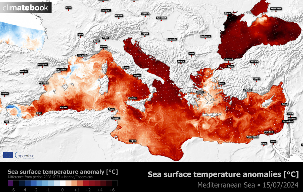 Sea surface temperature abnormalities