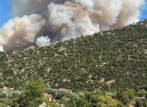 High Alert on Sat. for Wildfires Across Much of Greece