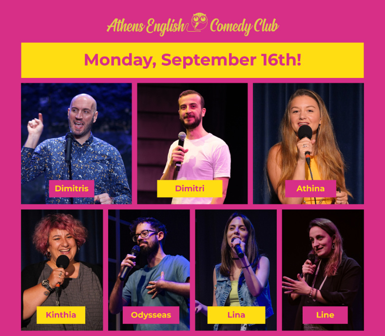 Athens English Comedy Club Sparks Laughter This Monday at Anesis Cinema