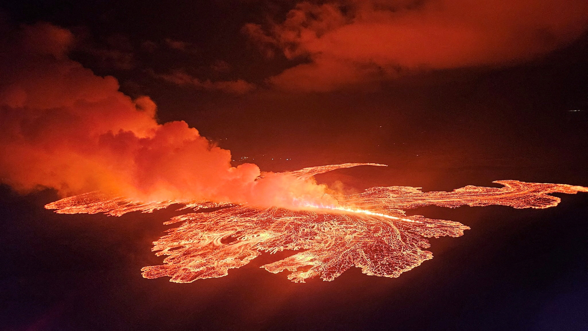 Iceland Volcano Near Capital Erupts for 7th Time in One Year