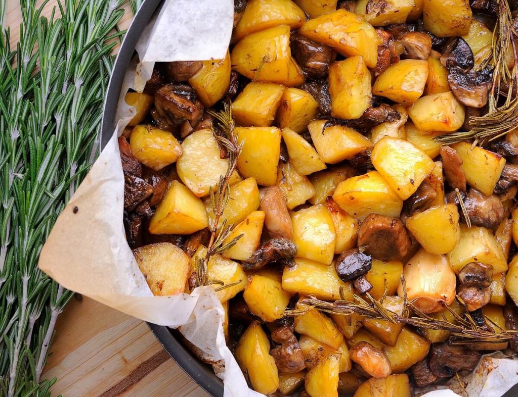 Recipe of the Day: Oven Roasted Potatoes and Mushrooms