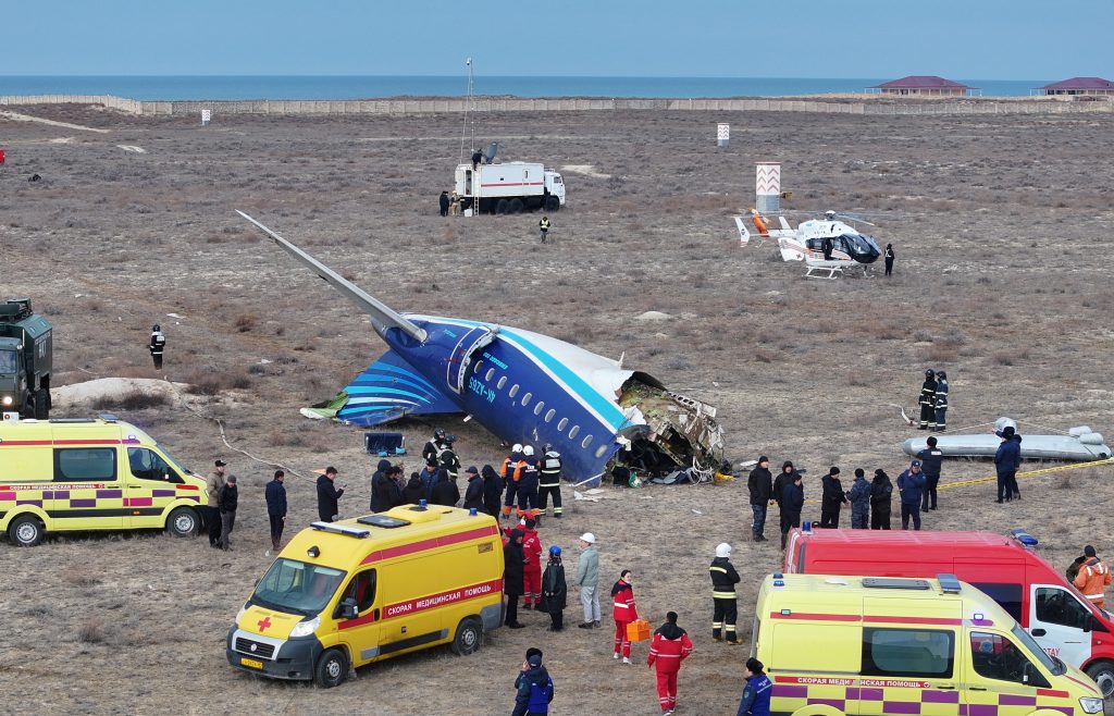 Azerbaijan Airlines Jet Crashes in Kazakhstan, Dozens Reported Dead