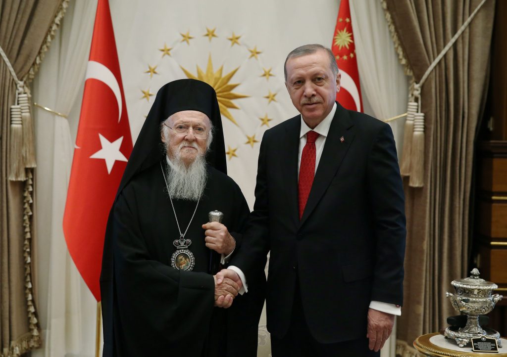 Erdogan Receives Ecumenical Patriarch; Latter Calls for Protection of Syria’s Christians