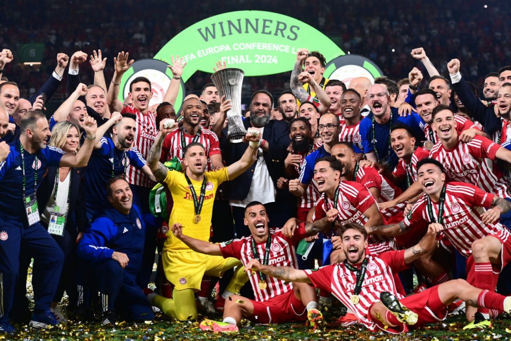 UEFA Celebrates Olympiacos FC for Winning Two Cups in 2024