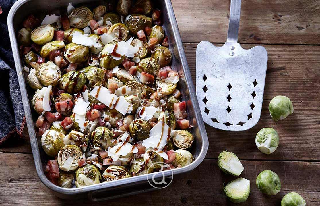 Recipe of the Day: Roasted Brussels Sprouts with Bacon, Parmesan