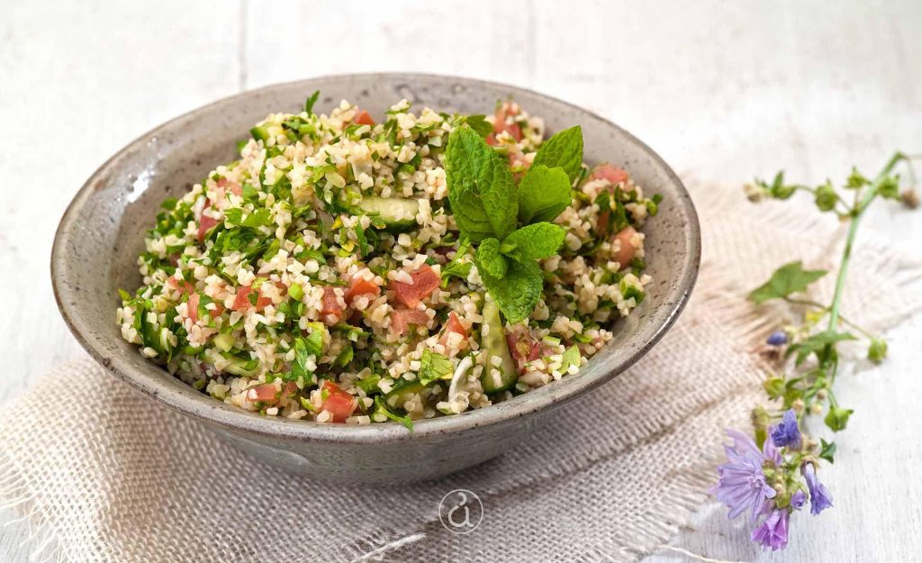 Tabbouleh Salad with a Greek Twist